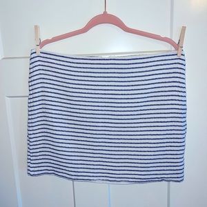Gap White and Blue striped Mini Skirt